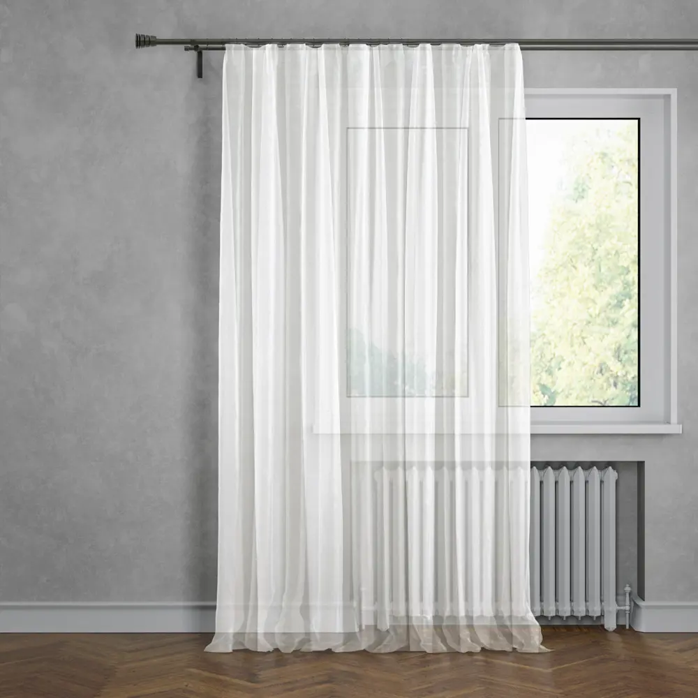 Фото Тюль на ленте Inspire Noha 300x280 см цвет белый Фото Тюль на ленте Inspire Noha 300x280 см цвет белый