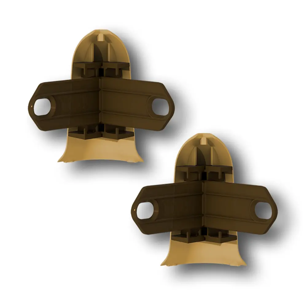 Фото 2 Угол наружный (внешний) с крепежом для плинтуса Идеал Классик 212 Дуб светлый_IRC 55 мм (упаковка 20 шт)