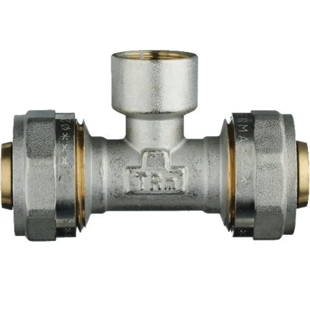 Фото Тройник комбинированный Terma 26x1/2"x26 мм ВР латунь Фото Тройник комбинированный Terma 26x1/2"x26 мм ВР латунь