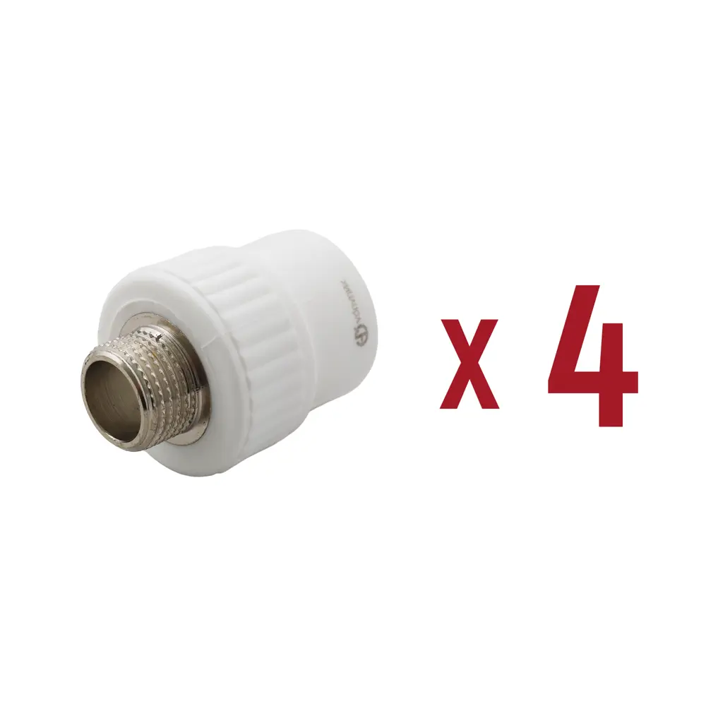Фото Муфта комбинированная Aqualink 1/2"x25 мм ВП-НР полипропилен 4 шт k16710 Фото Муфта комбинированная Aqualink 1/2"x25 мм ВП-НР полипропилен 4 шт k16710