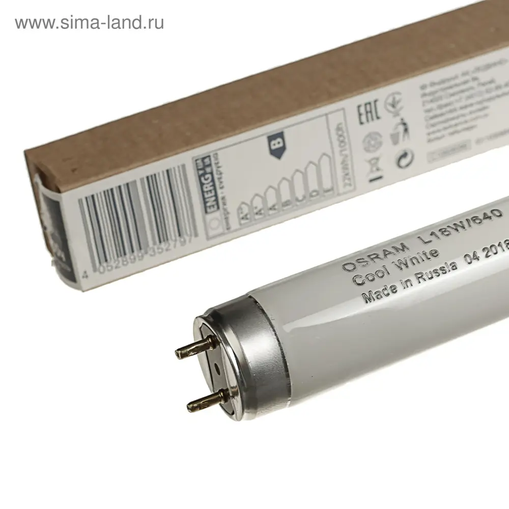 Фото 2 Лампа накаливания Osram 1392613 G13 220 В 18 Вт трубчатая 525 Лм Фото 2 Лампа накаливания Osram 1392613 G13 220 В 18 Вт трубчатая 525 Лм