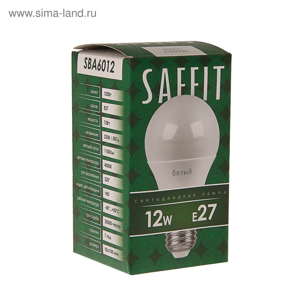 Фото 2 Лампа светодиодная Saffit 4335699 E27 220 В 12 Вт груша 1100 Лм Фото 2 Лампа светодиодная Saffit 4335699 E27 220 В 12 Вт груша 1100 Лм