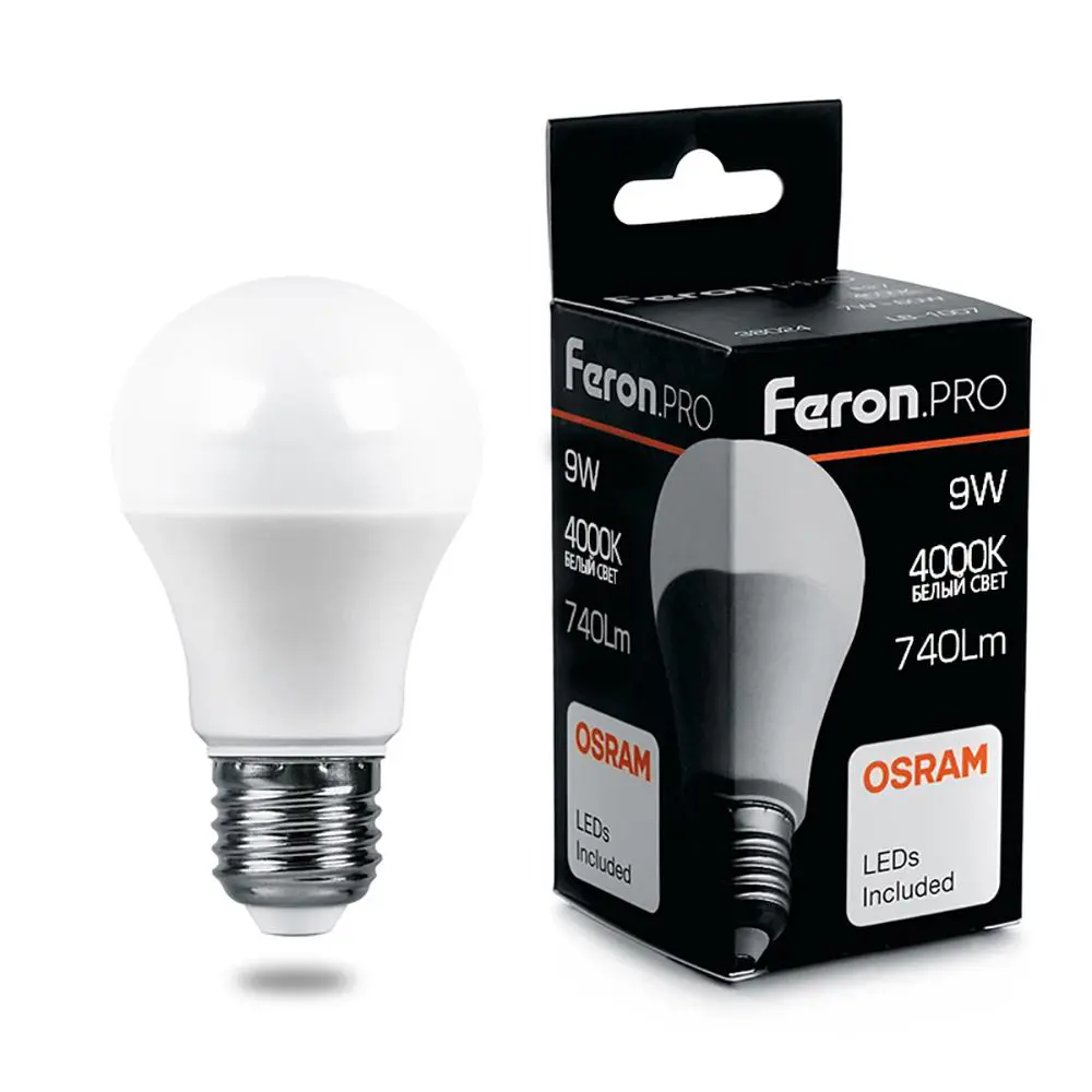 Фото Набор ламп светодиодных Feron.PRO LB-1009 E27 9 Вт 4000K нейтральный белый свет 5 шт Фото Набор ламп светодиодных Feron.PRO LB-1009 E27 9 Вт 4000K нейтральный белый свет 5 шт