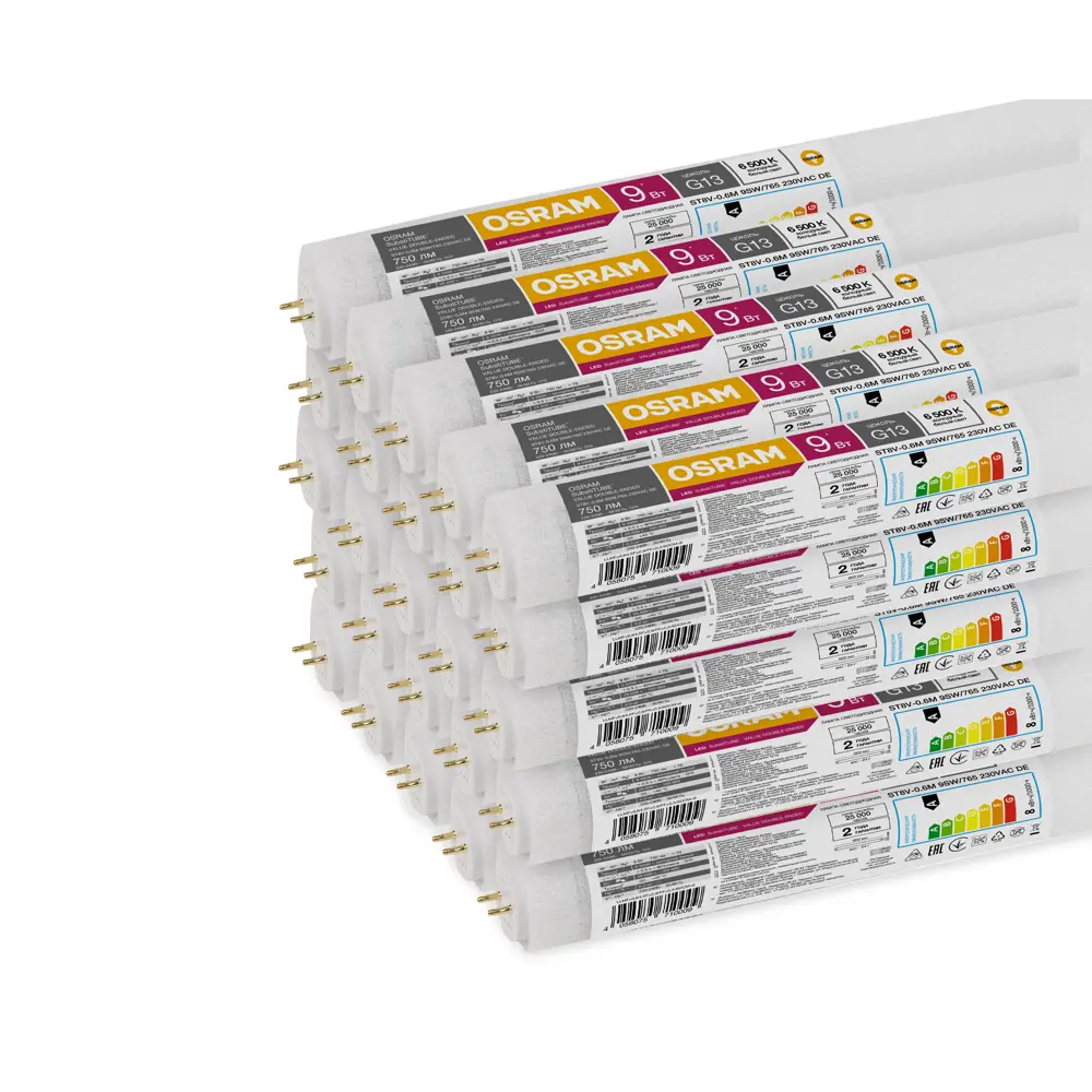 Фото 3 Набор ламп светодиодных OSRAM 4058075710016 LED SUBSTITUBE T8 G13 9 Вт холодный белый свет 25 шт Фото 3 Набор ламп светодиодных OSRAM 4058075710016 LED SUBSTITUBE T8 G13 9 Вт холодный белый свет 25 шт