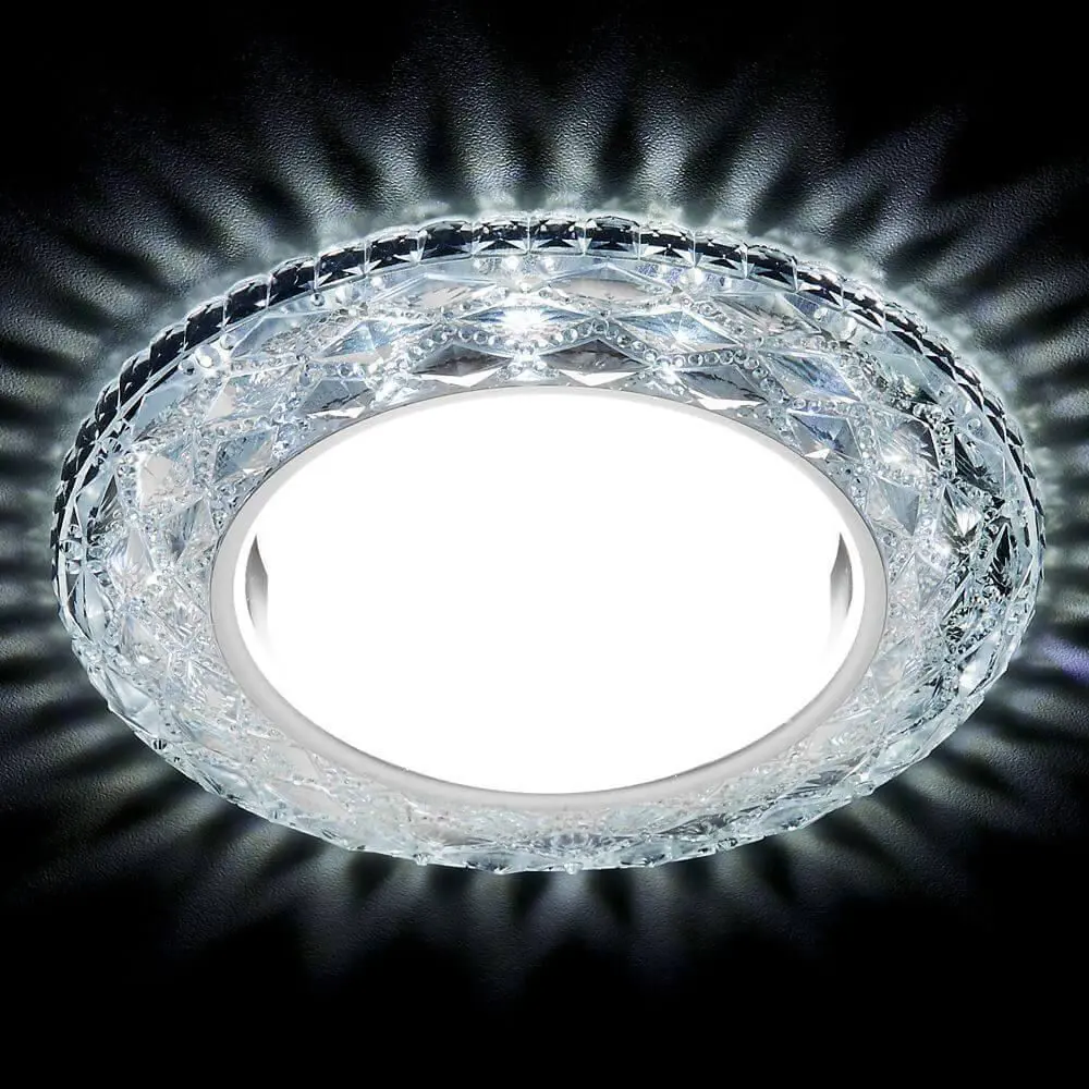 Фото 2 Светильник точечный встраиваемый AMBRELLA LIGHT G288 BL под отверстие 85 мм 3.53 м² цвет хром