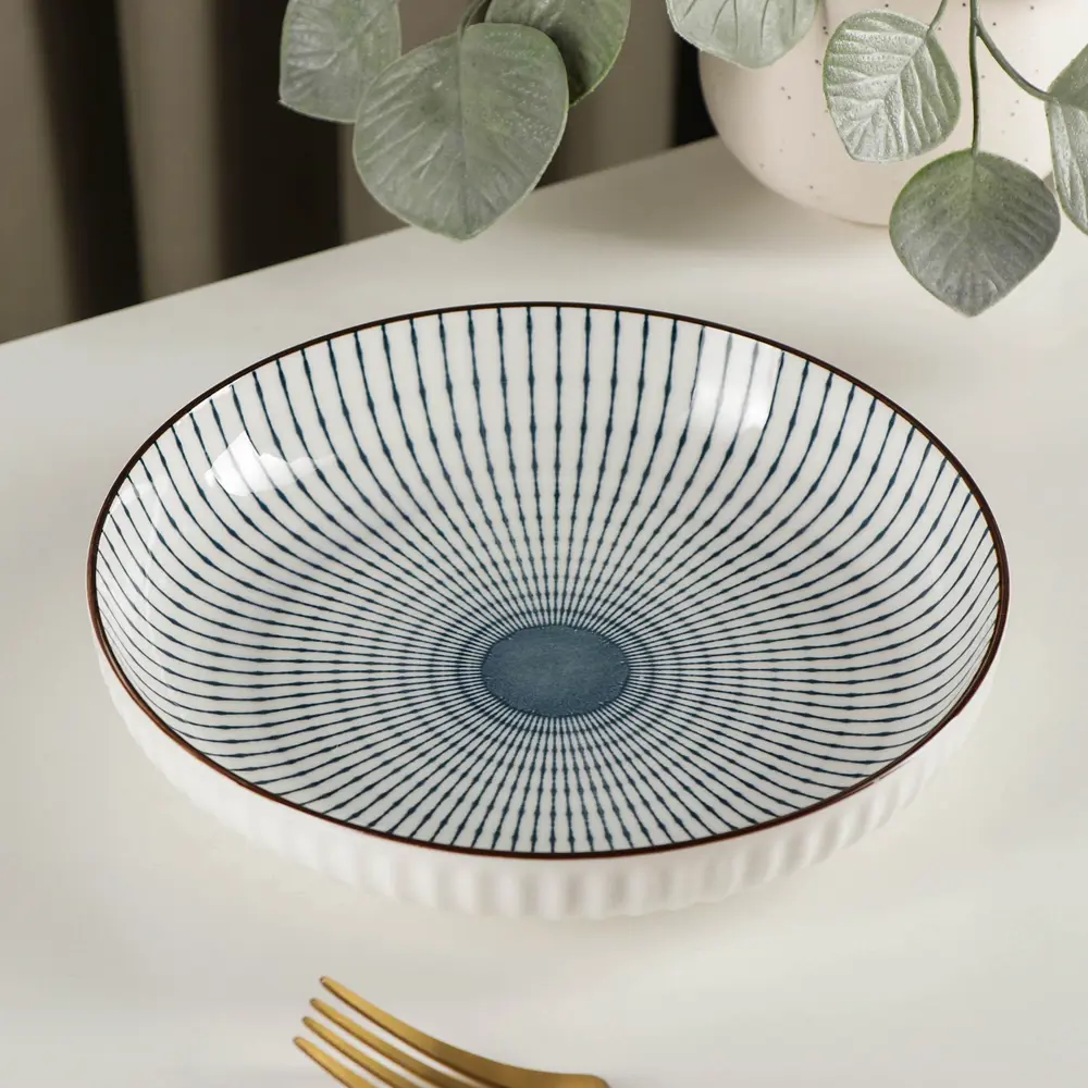 Фото Блюдо сервировочное Доляна Иллюзия 19x3.50x18.50 см керамика цвет белый Фото Блюдо сервировочное Доляна Иллюзия 19x3.50x18.50 см керамика цвет белый