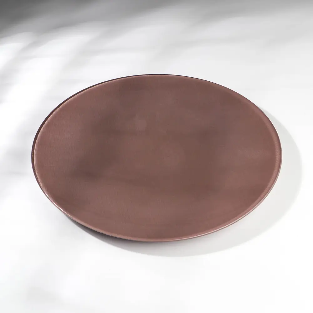 Фото Блюдо сервировочное Akcam Мокко 32x2x32 см стекло цвет коричневый Фото Блюдо сервировочное Akcam Мокко 32x2x32 см стекло цвет коричневый