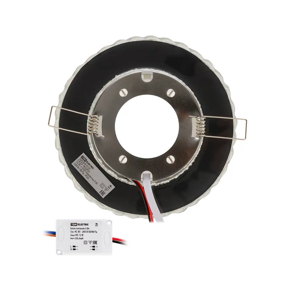Фото 6 Светильник точечный встраиваемый Tdm electric Sq0359-0155 с LED-подсветкой 25 м² цвет серебро Фото 6 Светильник точечный встраиваемый Tdm electric Sq0359-0155 с LED-подсветкой 25 м² цвет серебро