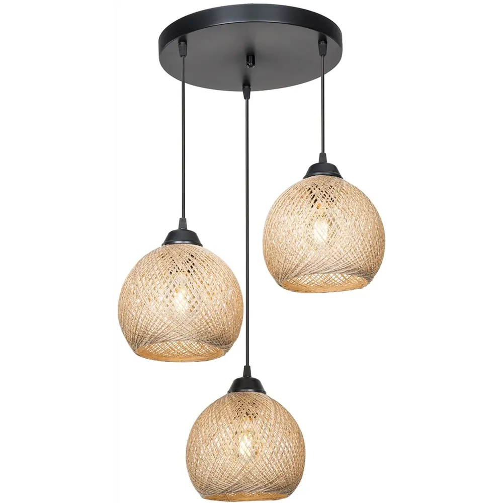 Фото 2 Светильник подвесной Toplight Tl1612r-03bg 3 лампы 9 м² цвет коричневый Фото 2 Светильник подвесной Toplight Tl1612r-03bg 3 лампы 9 м² цвет коричневый