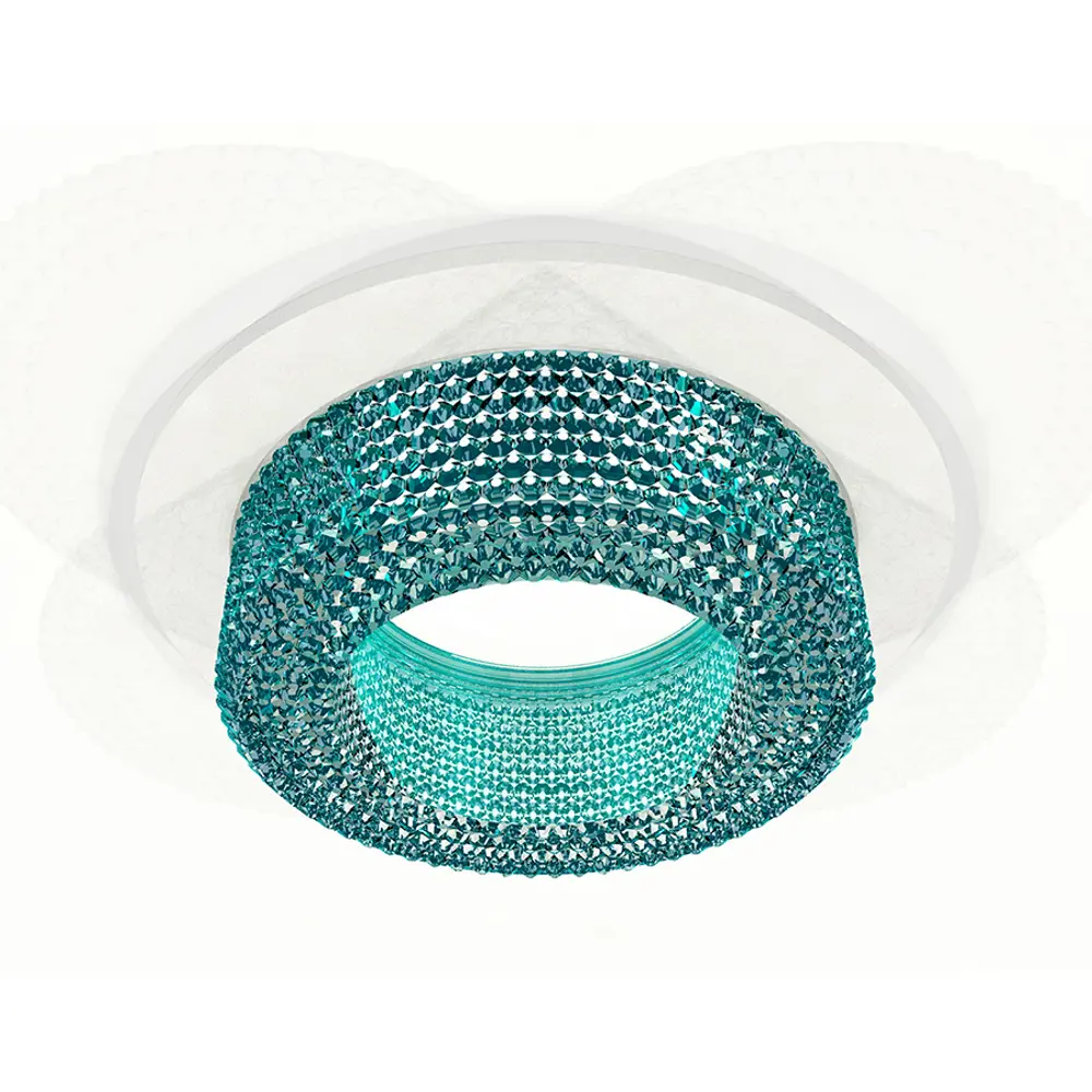 Фото Комплект точечных светильников встраиваемых светодиодных Ambrella light Xc7621023 2 м² под отверстие 8 см цвет белый