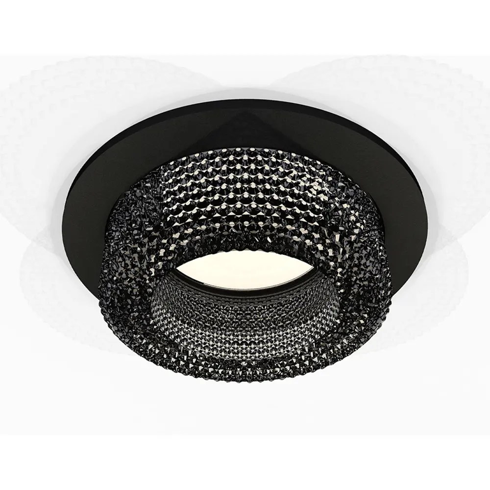 Фото Комплект точечных светильников встраиваемых светодиодных Ambrella light Xc7622021 2 м² под отверстие 8 см цвет черный