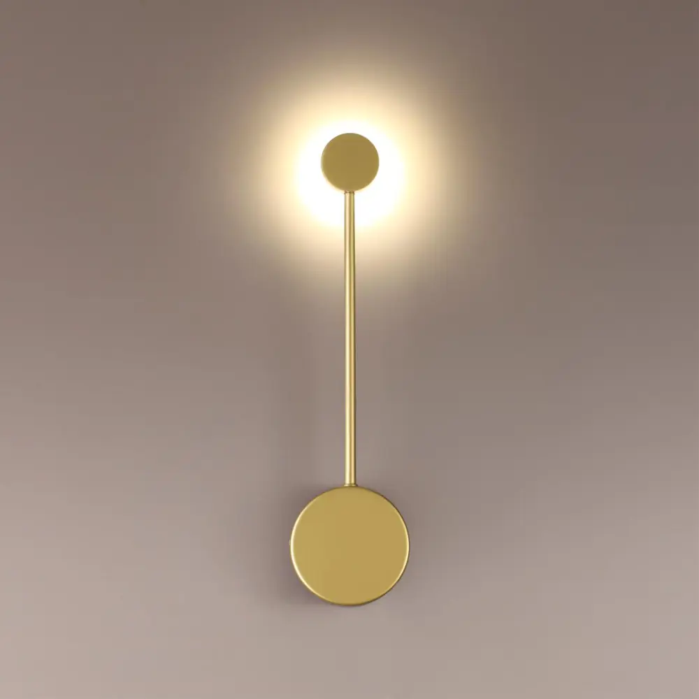 Фото 4 Настенный светильник светодиодный Odeon Light 3900_5WG Satellite 2 м² нейтральный белый свет цвет золото Фото 4 Настенный светильник светодиодный Odeon Light 3900_5WG Satellite 2 м² нейтральный белый свет цвет золото