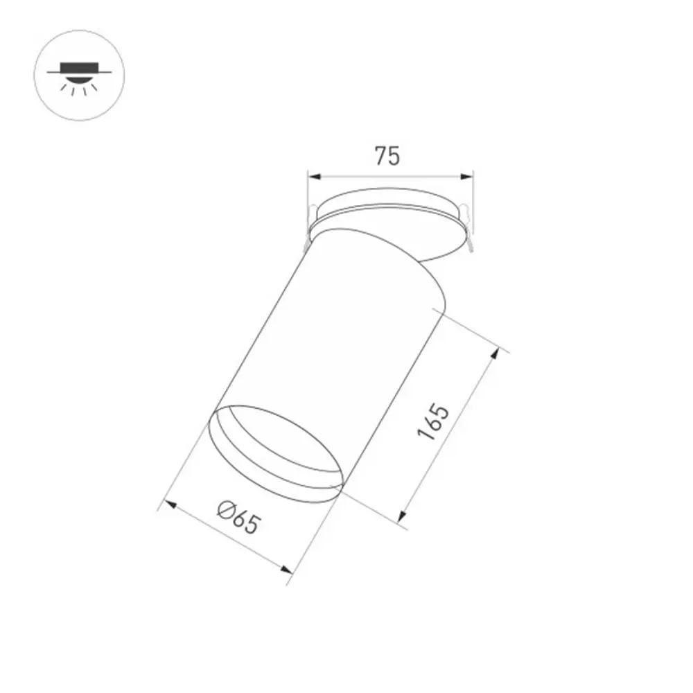 Фото 7 Светильник настенно-потолочный светодиодный ARLIGHT 027259 нейтральный белый свет цвет черный