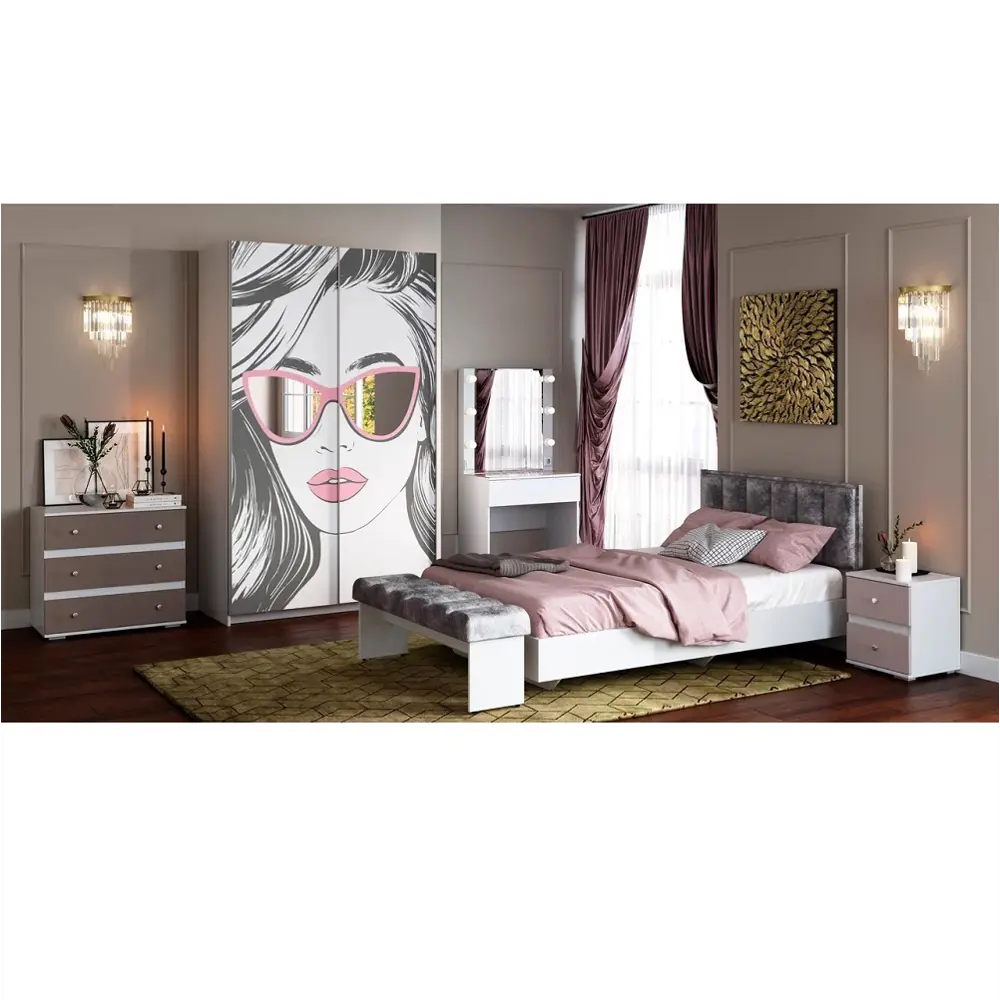 Фото 4 Туалетный столик с зеркалом Арника 80x155x46 см цвет белый Фото 4 Туалетный столик с зеркалом Арника 80x155x46 см цвет белый