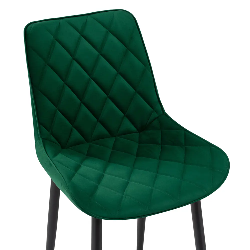 Фото 6 Стул Мебельные Решения Баодин 50x84x54 см велюр цвет зеленый/черный Фото 6 Стул Мебельные Решения Баодин 50x84x54 см велюр цвет зеленый/черный