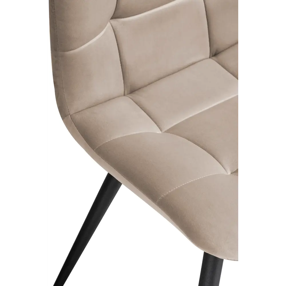 Фото 6 Стул Мебельные Решения Чилли 43.50x85x50 см велюр цвет черный/бежевый Фото 6 Стул Мебельные Решения Чилли 43.50x85x50 см велюр цвет черный/бежевый