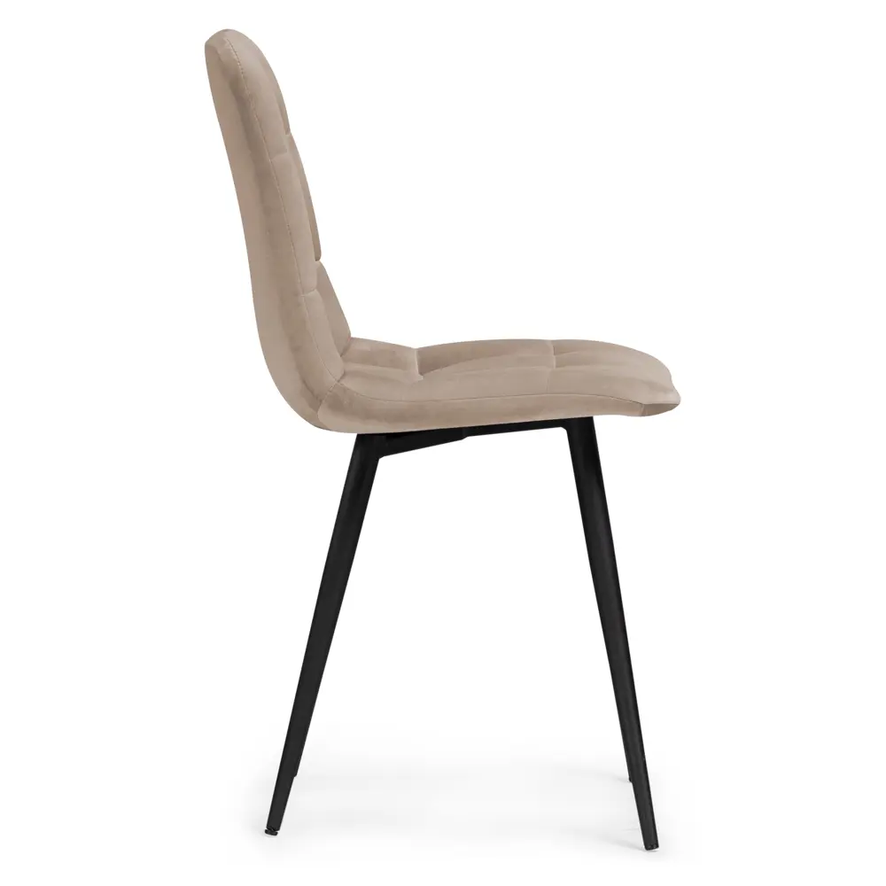 Фото 4 Стул Мебельные Решения Чилли 43.50x85x50 см велюр цвет черный/бежевый Фото 4 Стул Мебельные Решения Чилли 43.50x85x50 см велюр цвет черный/бежевый