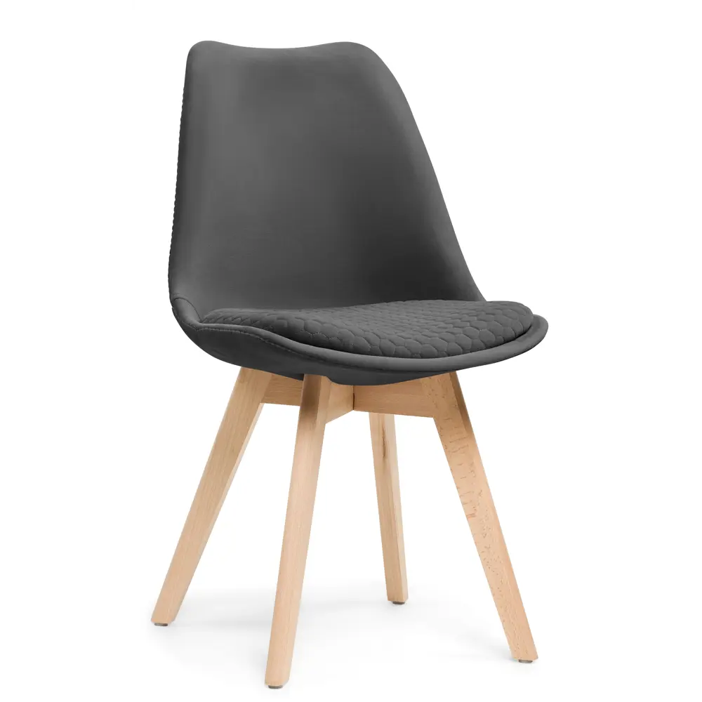 Фото Стул Woodville Bonuss 50x82x57 см велюр цвет темно-серый Фото Стул Woodville Bonuss 50x82x57 см велюр цвет темно-серый