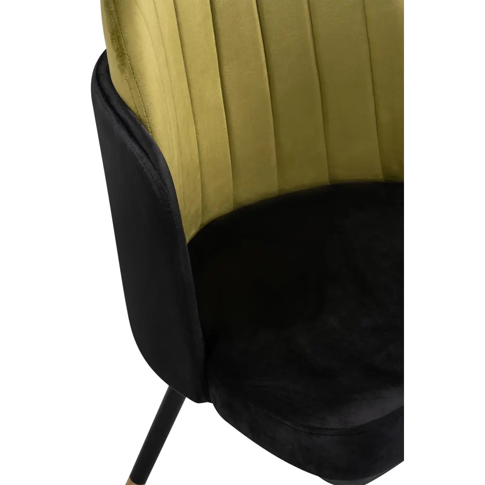 Фото 7 Стул Woodville Penelopa 54x83x55 см велюр цвет черный/зеленый Фото 7 Стул Woodville Penelopa 54x83x55 см велюр цвет черный/зеленый