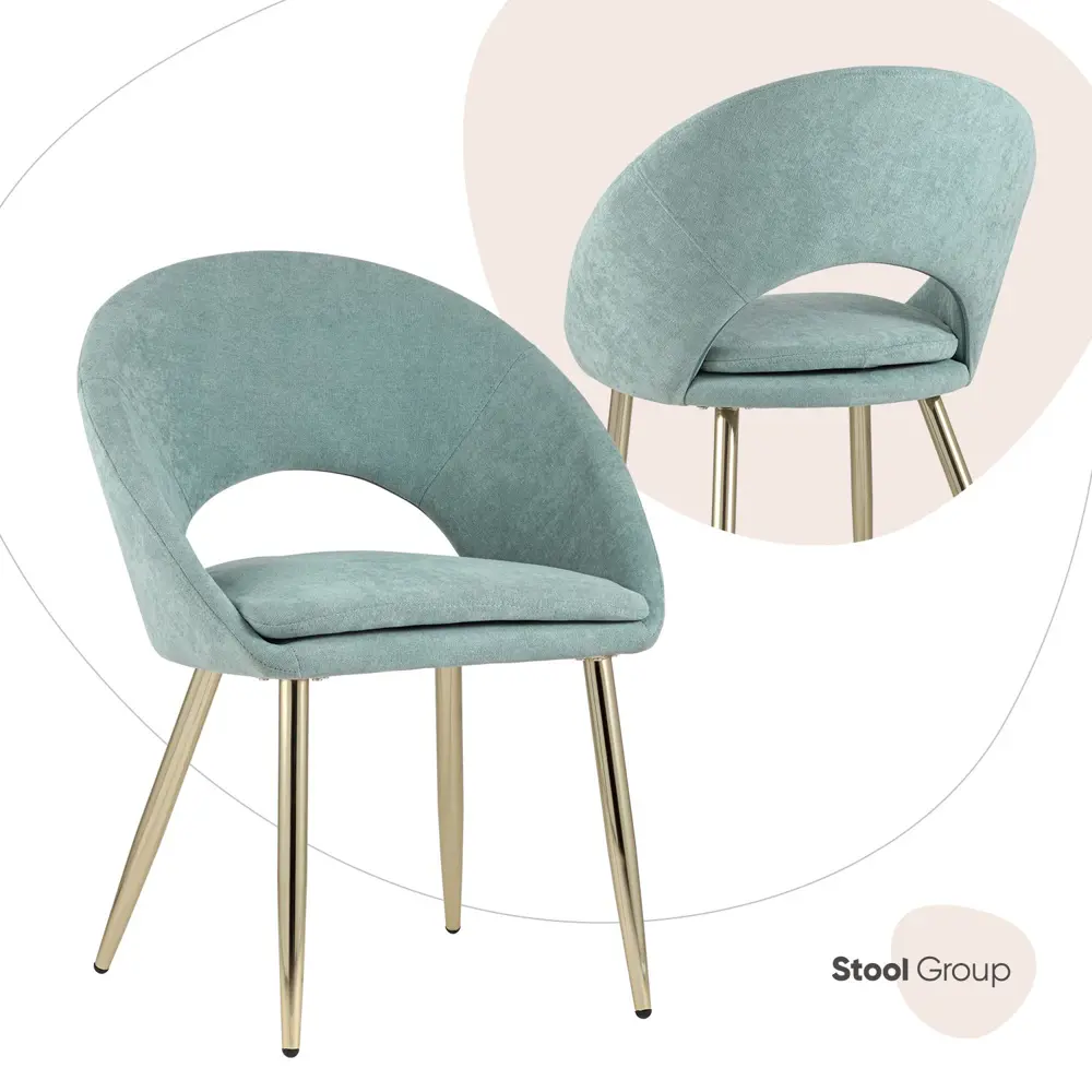 Фото Кухонный стул Stool Group Kenzie 82x62x45 см рогожка цвет мятный