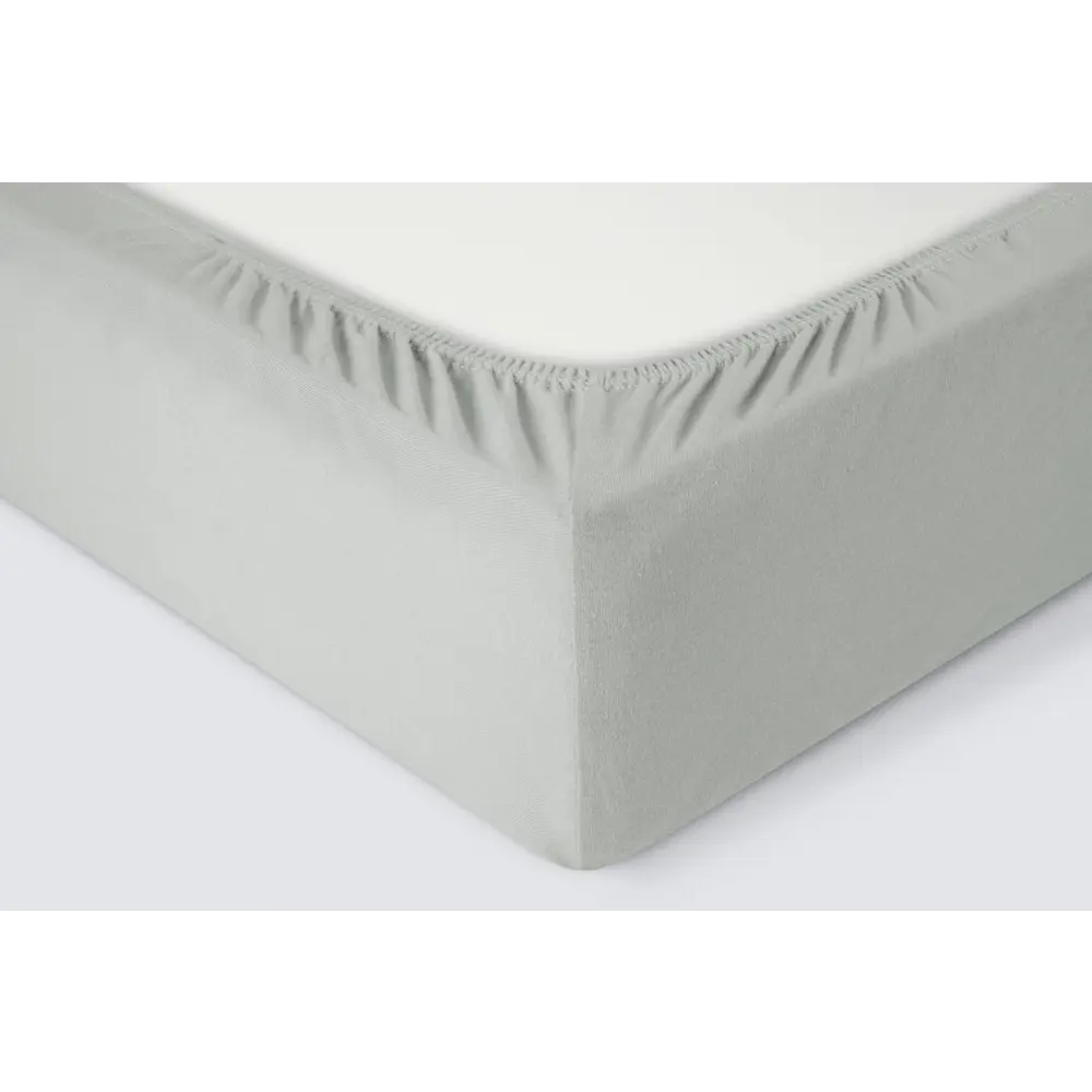 Фото Простыня Ecotex 160x200 см трикотаж цвет серый Фото Простыня Ecotex 160x200 см трикотаж цвет серый
