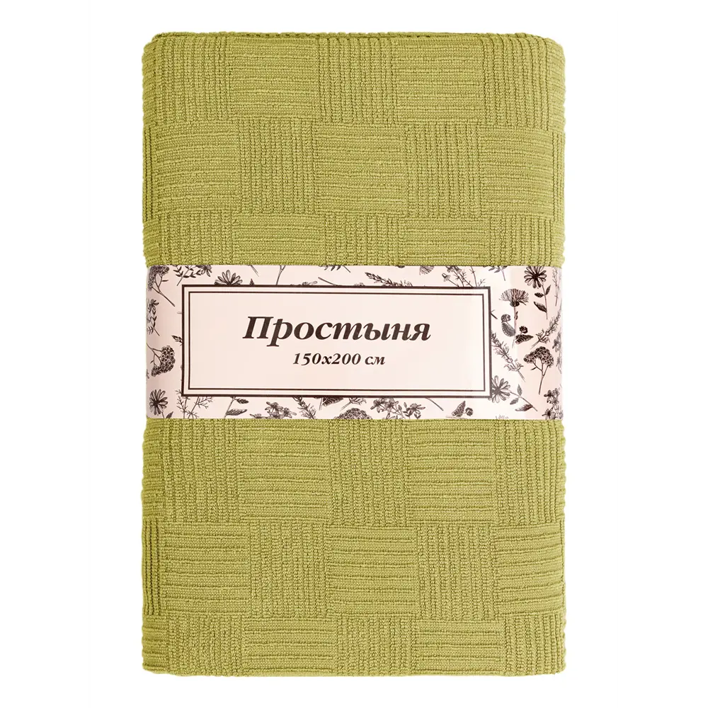 Фото 5 Простыня махровая DeНастия «Lucky» 150x200 см жаккард зелёная D000145 Фото 5 Простыня махровая DeНастия «Lucky» 150x200 см жаккард зелёная D000145