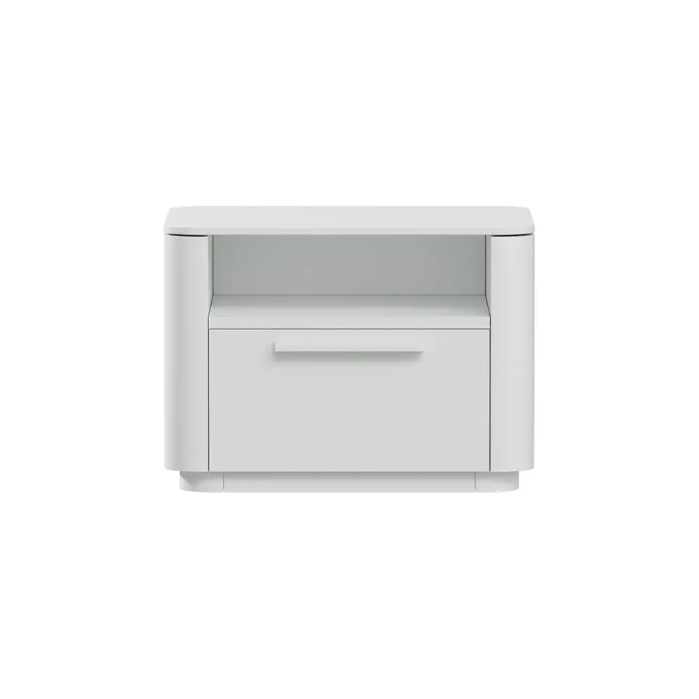 Фото 2 Тумба прикроватная Ellipse furniture 50x36x41 см 1 ящик МДФ с покрытием цвет белый Фото 2 Тумба прикроватная Ellipse furniture 50x36x41 см 1 ящик МДФ с покрытием цвет белый