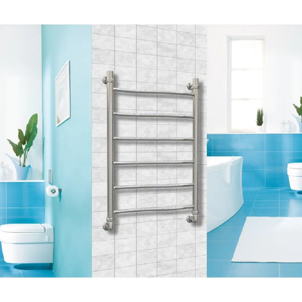 Фото 3 Полотенцесушитель водяной лестница Aquanerzh Волна 63x70 см 1" нержавеющая сталь цвет серебро