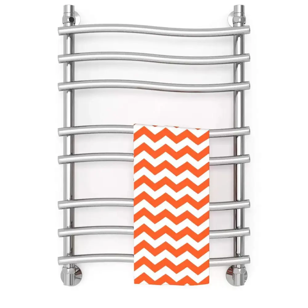 Фото 3 Полотенцесушитель водяной лестница Zigzag I Ultra 50x80 см 1/2" нержавеющая сталь цвет серебро Фото 3 Полотенцесушитель водяной лестница Zigzag I Ultra 50x80 см 1/2" нержавеющая сталь цвет серебро