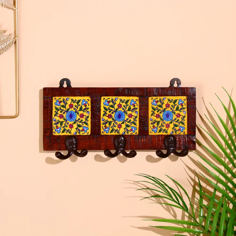 Фото 3 Настенная вешалка Ивару Цветы 4x12x17 см цвет коричневый Фото 3 Настенная вешалка Ивару Цветы 4x12x17 см цвет коричневый