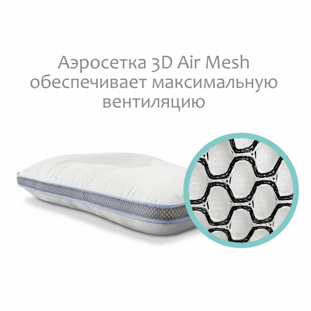 Фото 5 Подушка анатомическая ESPERA Quadro DeLuxe 3000 3D 50x70 см Фото 5 Подушка анатомическая ESPERA Quadro DeLuxe 3000 3D 50x70 см