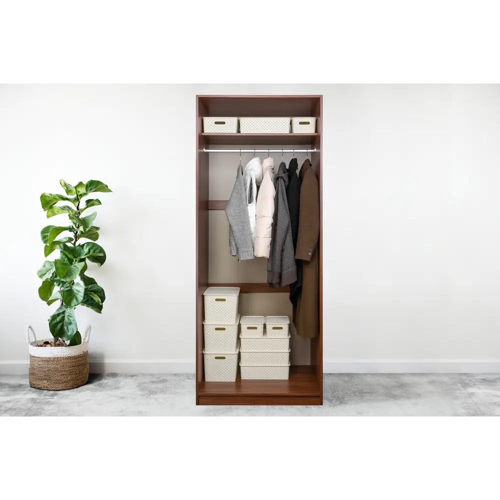 Фото 5 Корзина El Casa 811482+4gls 24.50x16.50x35.50 см полипропилен цвет бирюзовый/слоновая кость 4 шт