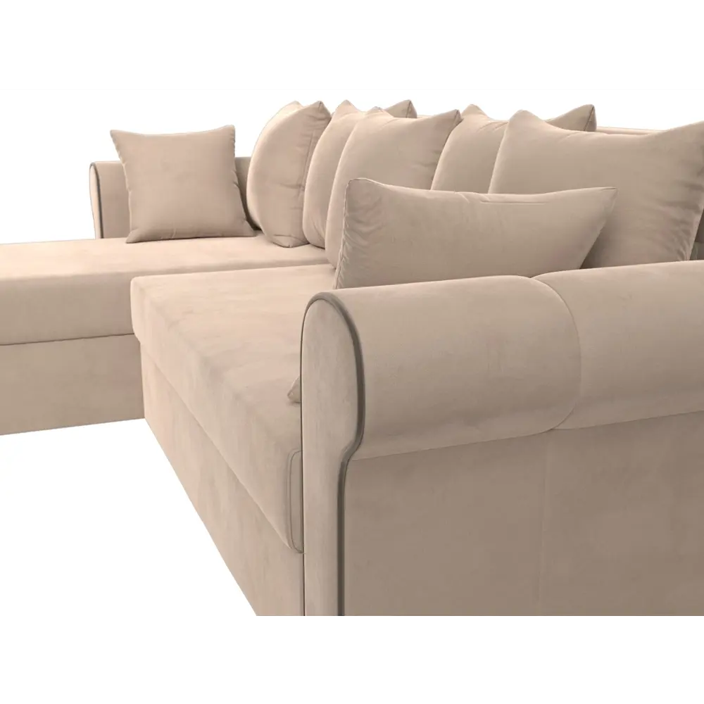 Фото 3 Диван Лига Диванов Рейн 112573L 233x78x141 см велюр цвет бежевый