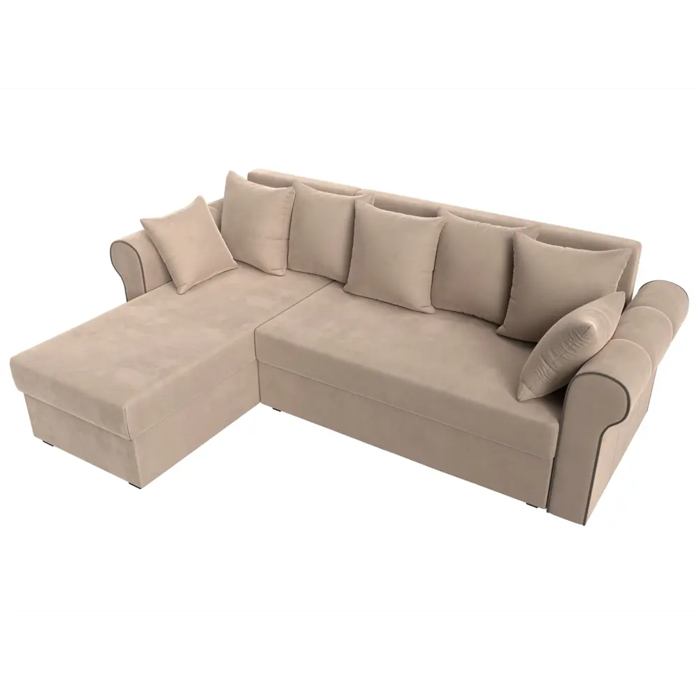 Фото 5 Диван Лига Диванов Рейн 112573L 233x78x141 см велюр цвет бежевый