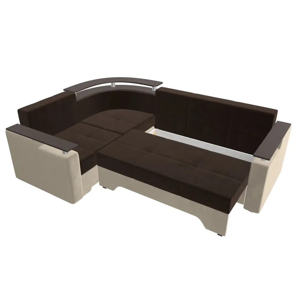 Фото 6 Диван Лига Диванов Комфорт 27930L 254x80x178 см вельвет цвет коричневый Фото 6 Диван Лига Диванов Комфорт 27930L 254x80x178 см вельвет цвет коричневый