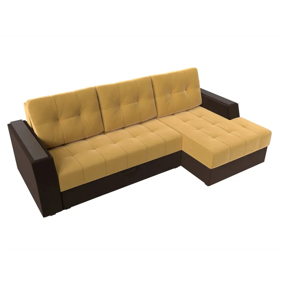 Фото 5 Диван Лига Диванов Эмир 110420 247x92x150 см вельвет цвет желтый Фото 5 Диван Лига Диванов Эмир 110420 247x92x150 см вельвет цвет желтый