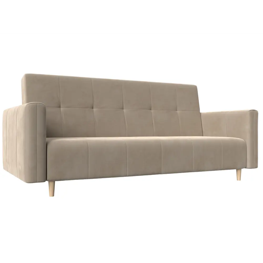 Фото Диван Лига Диванов Вест 108710 217x100x93 см велюр цвет бежевый