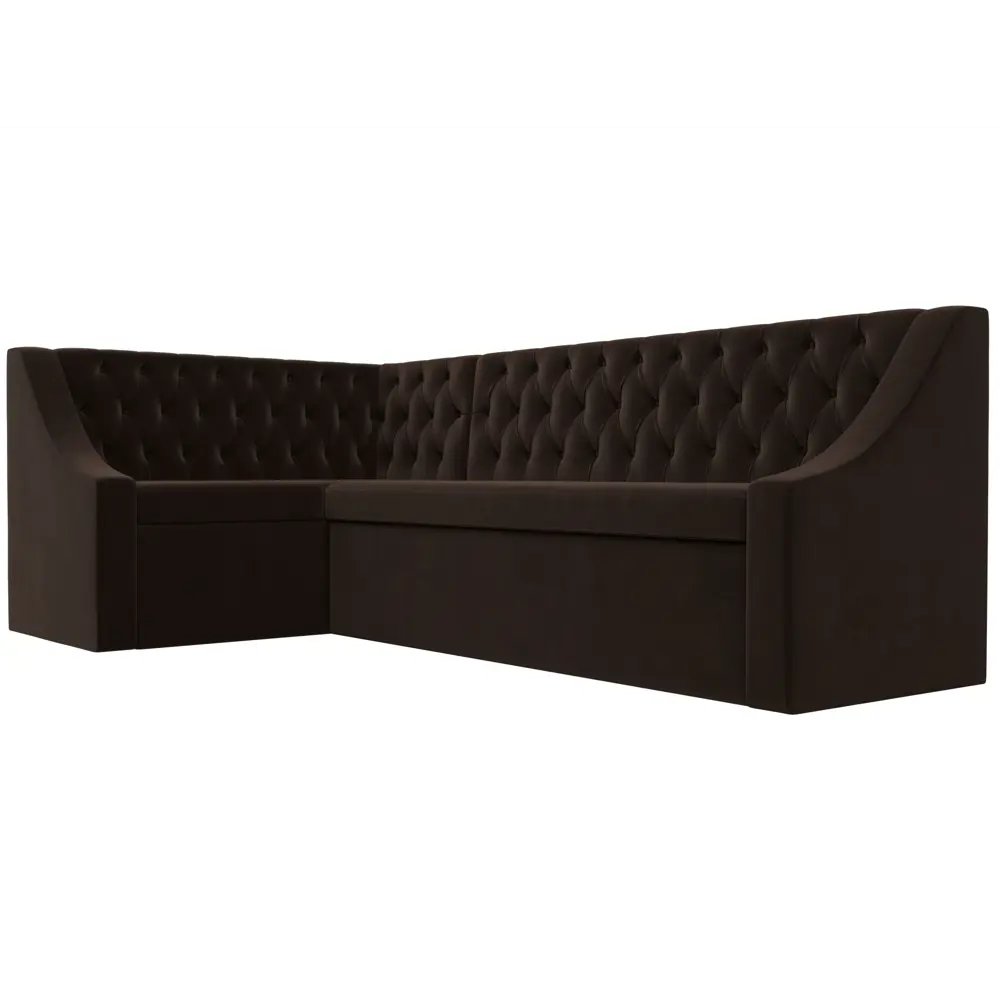 Фото 3 Диван кухонный угловой Мерлин левый угол Лига диванов 100452L 200x88x130 см микровельвет цвет коричневый