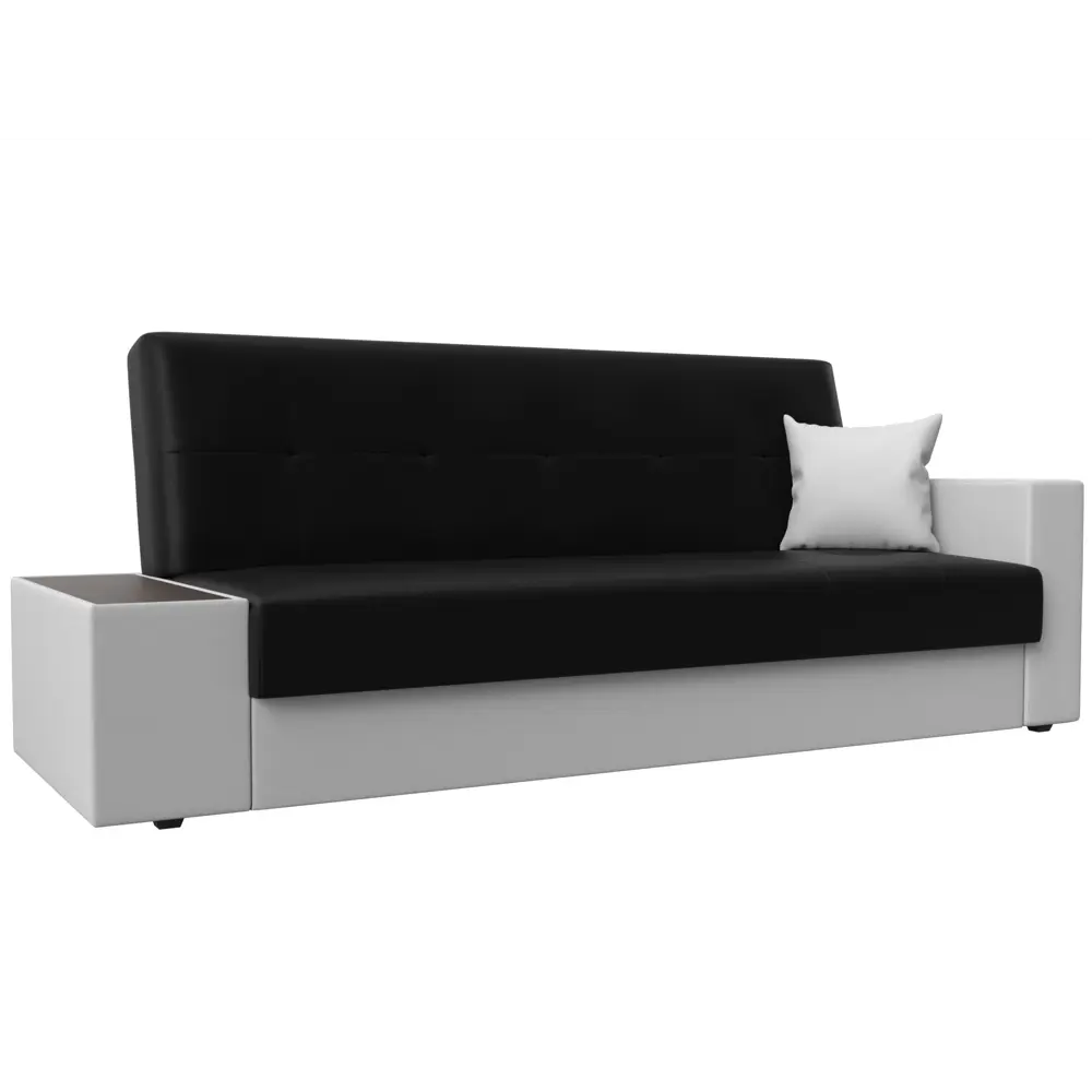 Фото Диван Лига Диванов Лига-020 118543L 224x90x84 см искусственная кожа цвет черный/белый