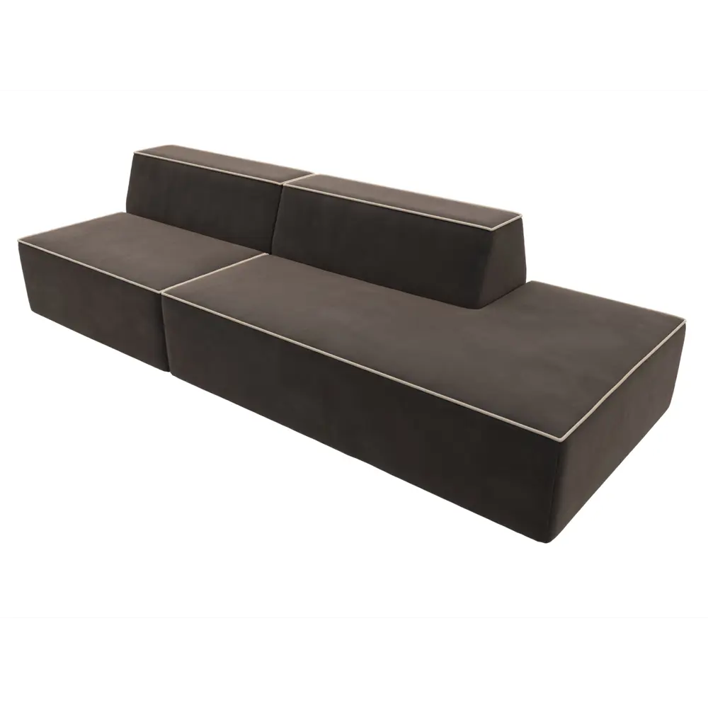 Фото 3 Диван Лига Диванов Монс 119462 280x70x110 см велюр цвет коричневый Фото 3 Диван Лига Диванов Монс 119462 280x70x110 см велюр цвет коричневый