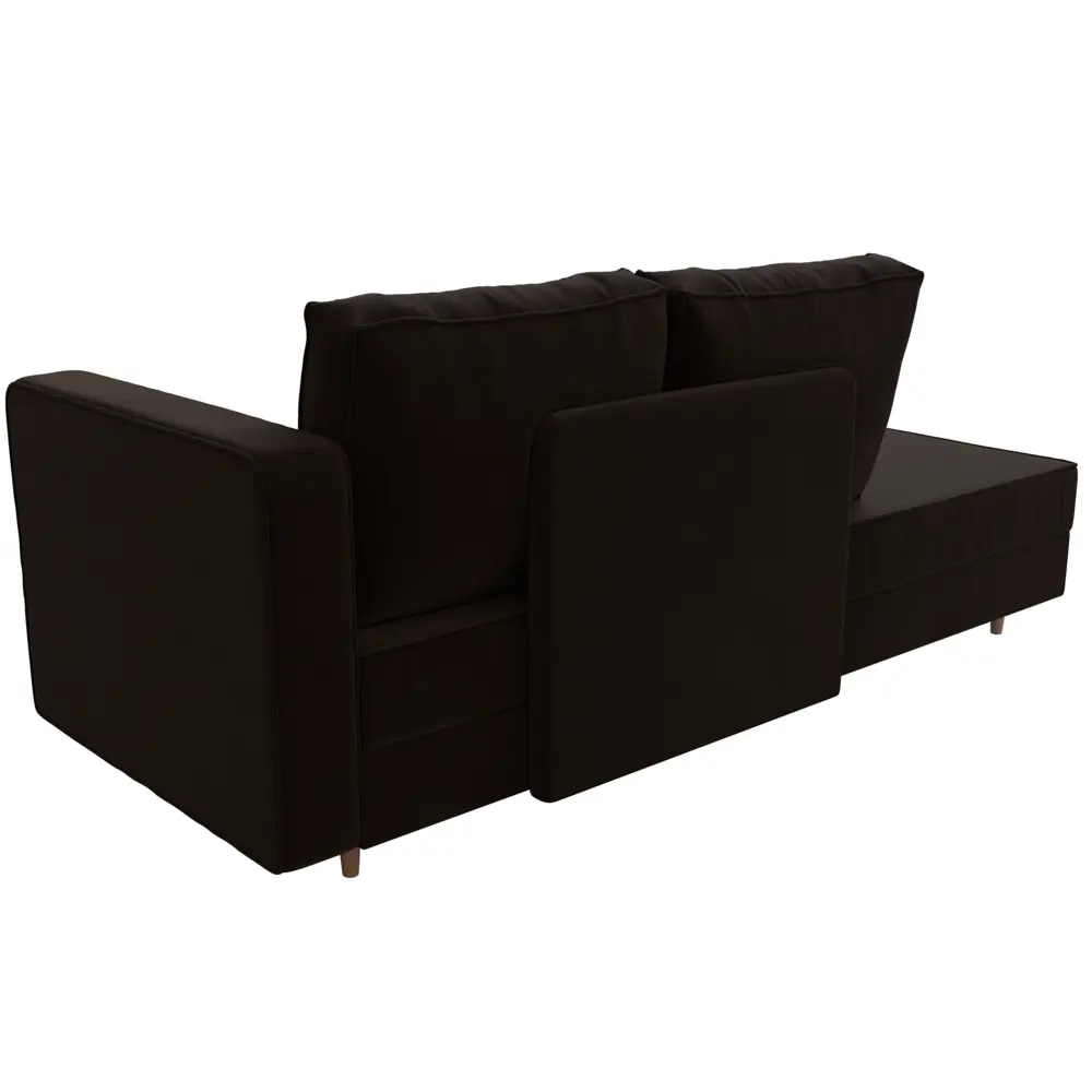 Фото 6 Кушетка Прайм правая Лига диванов 100882 212x77x81 см микровельвет цвет коричневый