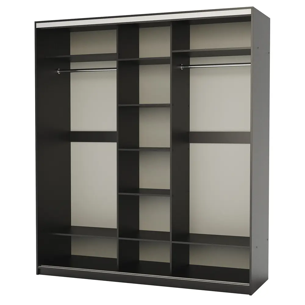 Фото 3 Шкаф-купе 220x180x60 см 9 полок ЛДСП цвет венге Фото 3 Шкаф-купе 220x180x60 см 9 полок ЛДСП цвет венге