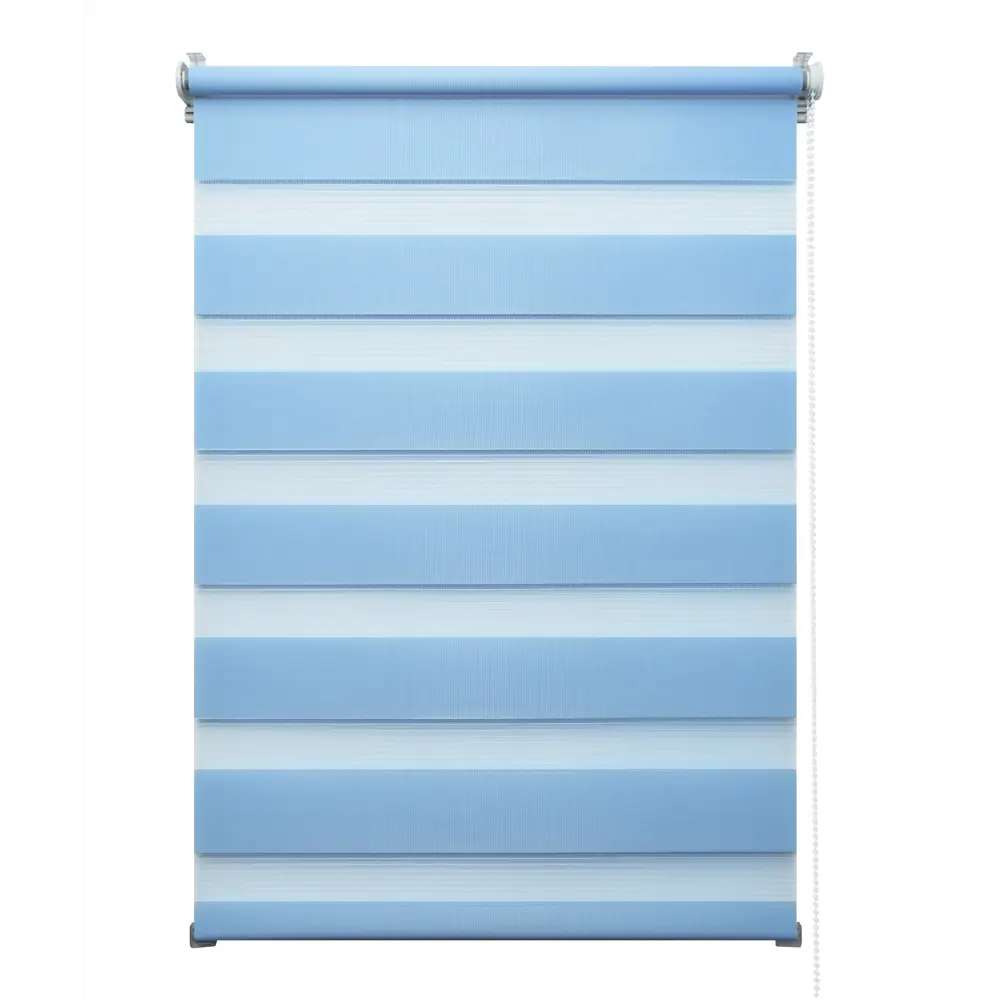 Фото Рулонная штора день/ночь Лентабел Сандра 57x160 см цвет голубой