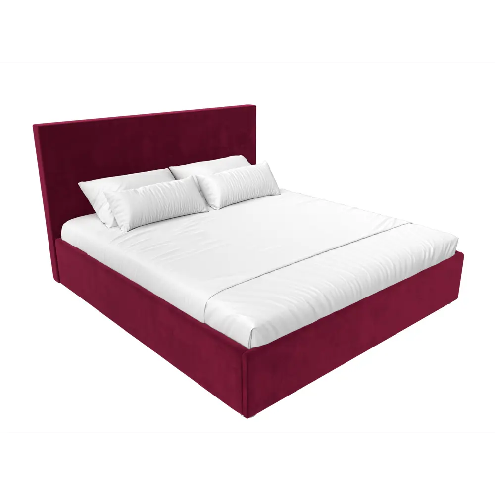 Фото 2 Кровать Кариба 160 Лига диванов 113969 175x110x211 см микровельвет цвет бордовый Фото 2 Кровать Кариба 160 Лига диванов 113969 175x110x211 см микровельвет цвет бордовый