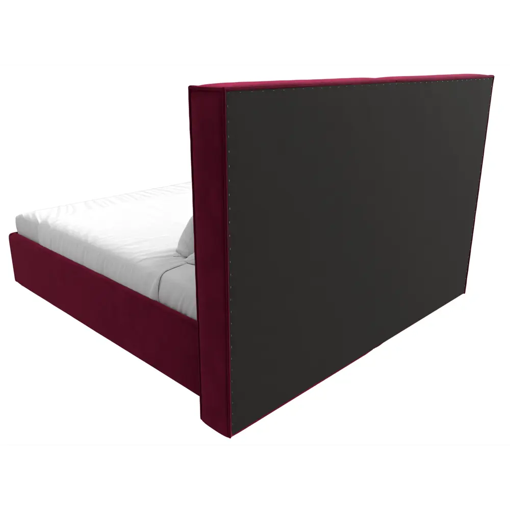 Фото 5 Кровать Лига Диванов Аура 113026 175x130x213 см вельвет цвет бордовый Фото 5 Кровать Лига Диванов Аура 113026 175x130x213 см вельвет цвет бордовый