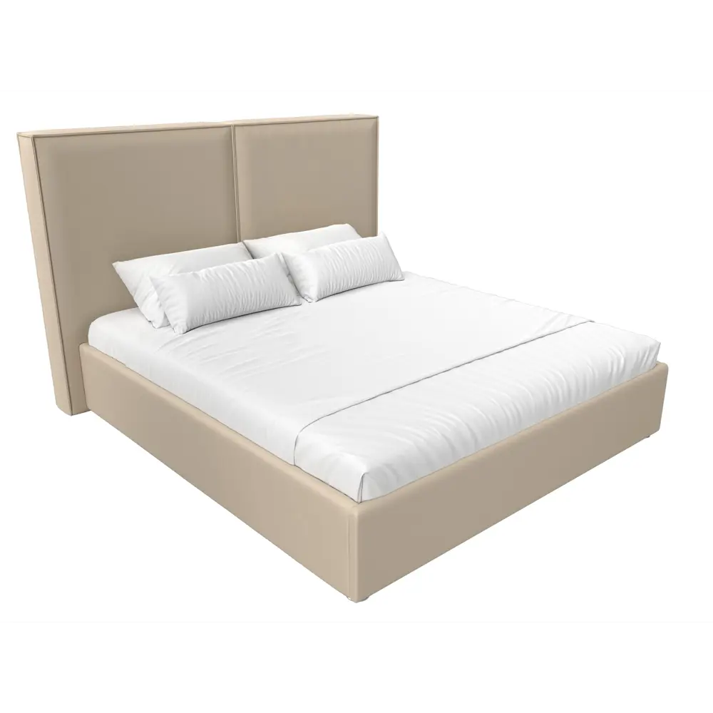 Фото 2 Кровать Лига Диванов Аура 120546 195x130x213 см эко-кожа цвет бежевый Фото 2 Кровать Лига Диванов Аура 120546 195x130x213 см эко-кожа цвет бежевый