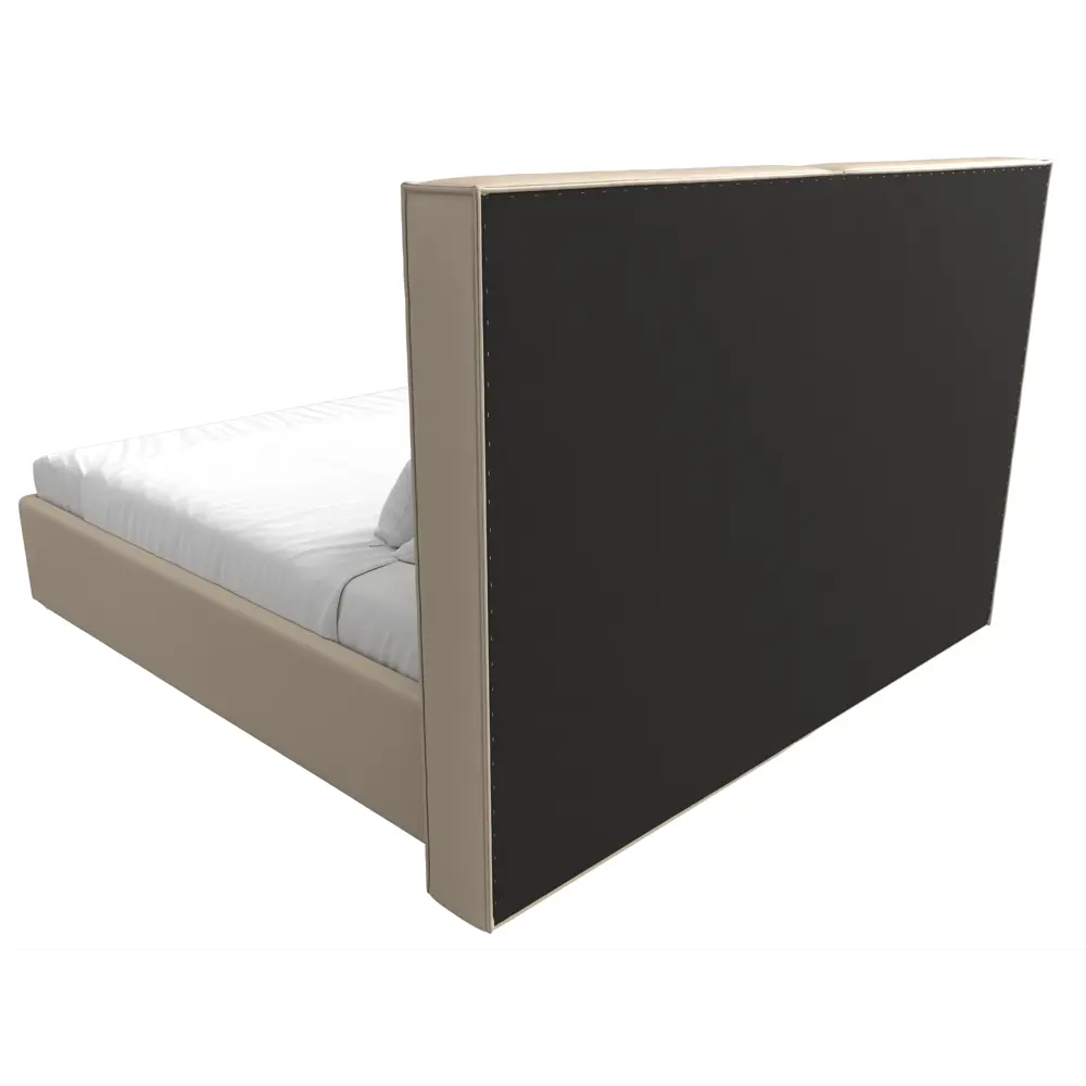 Фото 5 Кровать Лига Диванов Аура 120546 195x130x213 см эко-кожа цвет бежевый Фото 5 Кровать Лига Диванов Аура 120546 195x130x213 см эко-кожа цвет бежевый