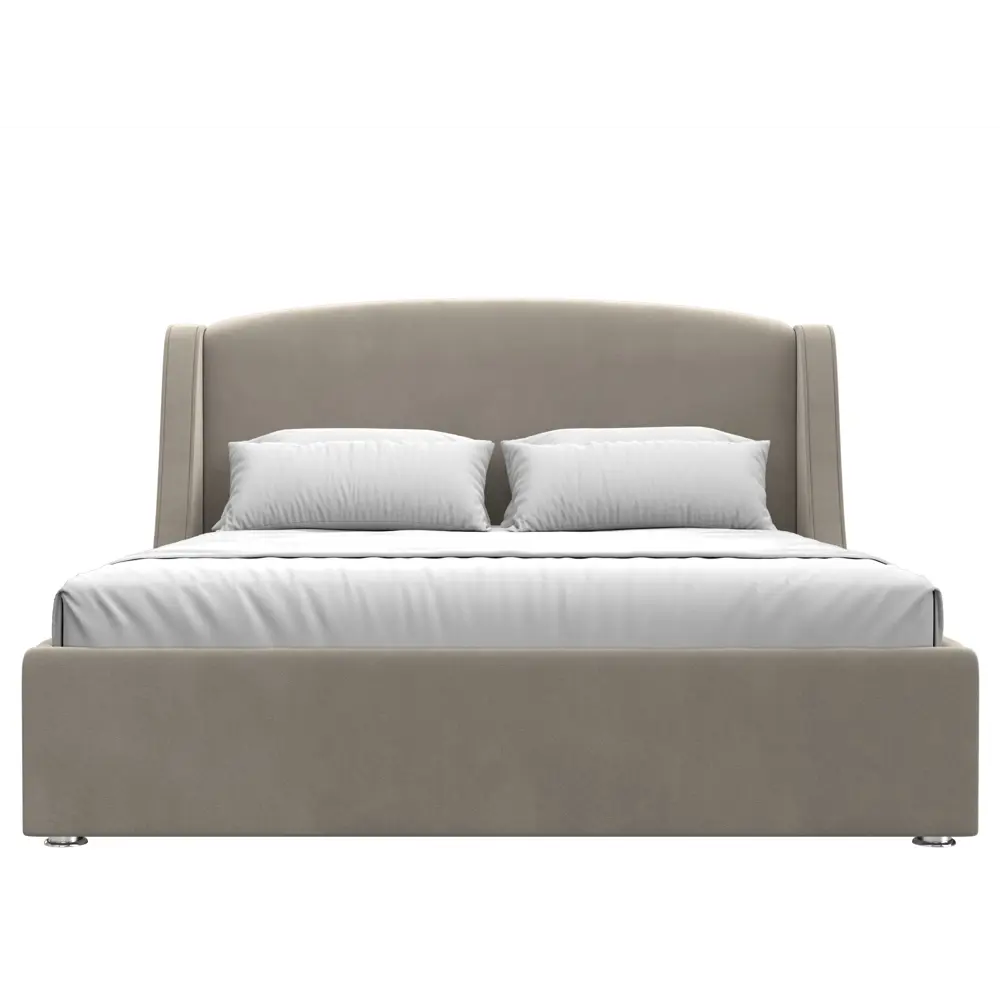 Фото 3 Кровать Лотос 160 Лига диванов 27885 195x120x210 см микровельвет цвет бежевый Фото 3 Кровать Лотос 160 Лига диванов 27885 195x120x210 см микровельвет цвет бежевый