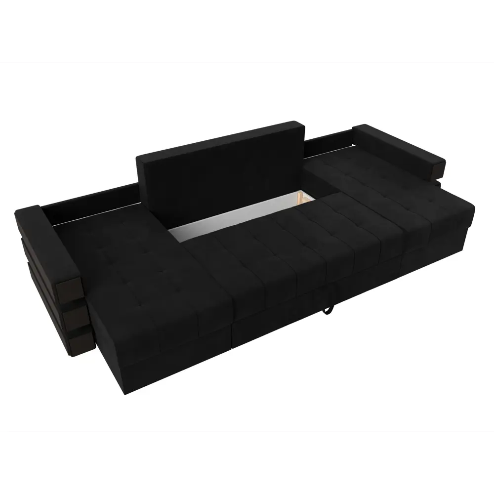 Фото 7 Диван Лига Диванов Венеция 100050 300x85x150 см вельвет цвет черный Фото 7 Диван Лига Диванов Венеция 100050 300x85x150 см вельвет цвет черный