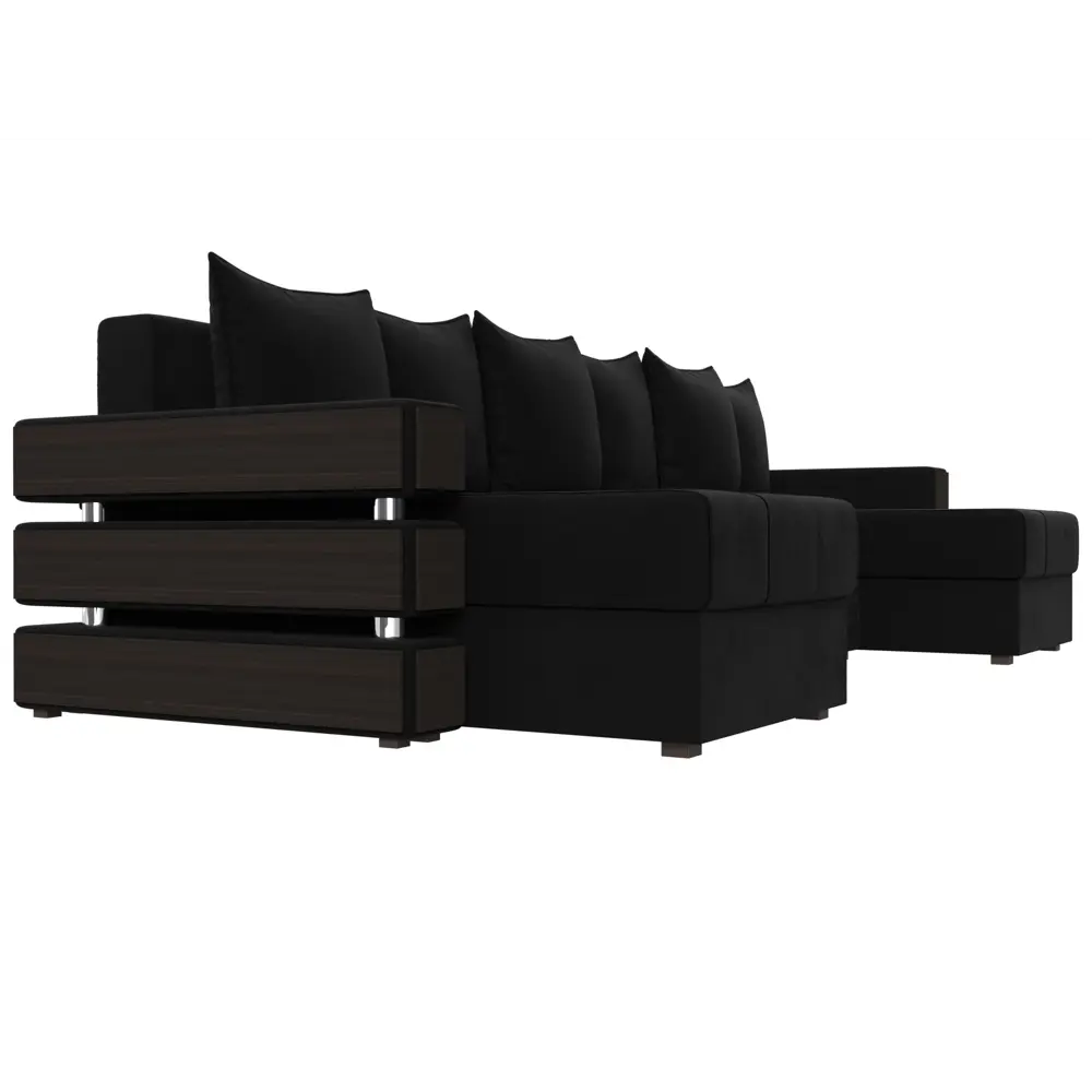 Фото 4 Диван Лига Диванов Венеция 100050 300x85x150 см вельвет цвет черный Фото 4 Диван Лига Диванов Венеция 100050 300x85x150 см вельвет цвет черный